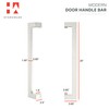 HYDROWARE Modern Contemporary Long Stainless Steel Push Pull Door Handle
