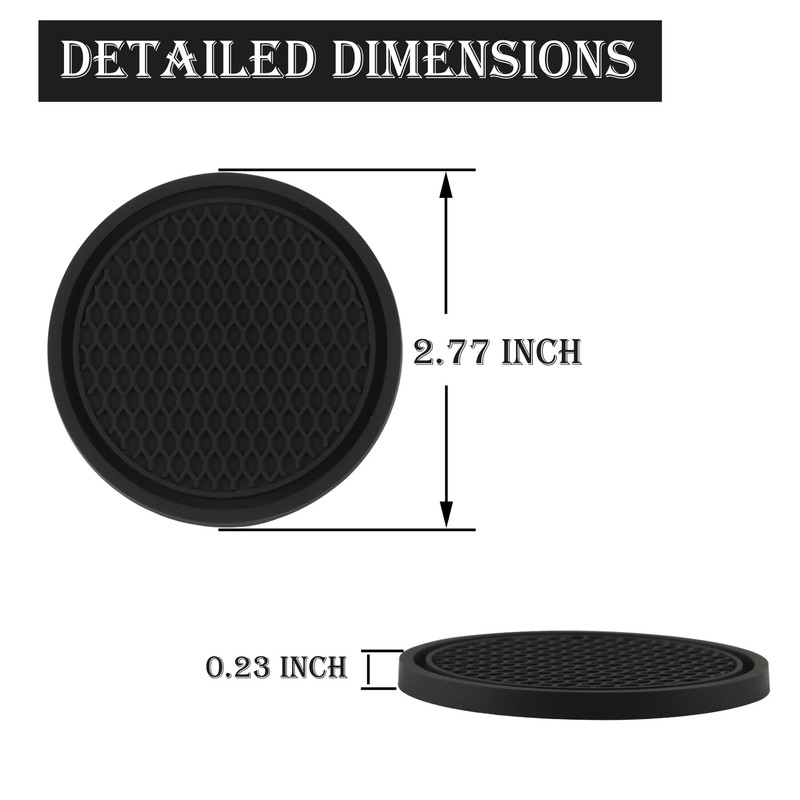 SINGARO Car Cup Coaster, 4PCS Universal Non-Slip Cup Holders Embedded