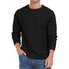 QIXING Men's Pullover Crew Neck Cable Knit Jumper Long Sleeve