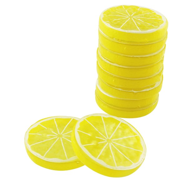 Tegg ArtificiaLemon Limes Slice 12PCS Yellow Lifelike Fake Lemon Limes