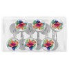 FVQL Shower Curtain Hooks Decorative, Flower Hibiscus and Leaf, Set