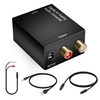 Digital Optical Coax to Analog Stereo Audio L/R Converter Adapter