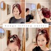 nervousrhinos Bangs Clip, Beige Black, Set of 3, Korean Dakar,