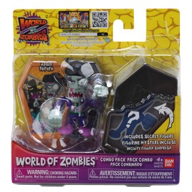 World of Zombies 44271 44273 Bandai Zpain Torero & Mystery 2.5 Inch Figures (2-Pack), Multicolor