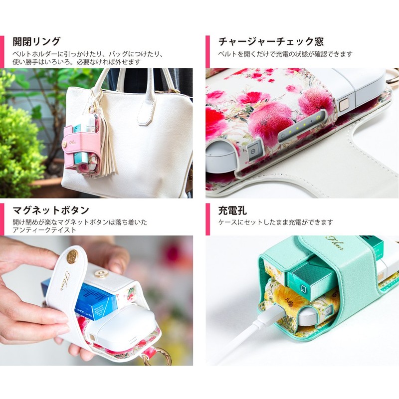 アイコス専用 ケース SMOKE EASY Fleur Navy