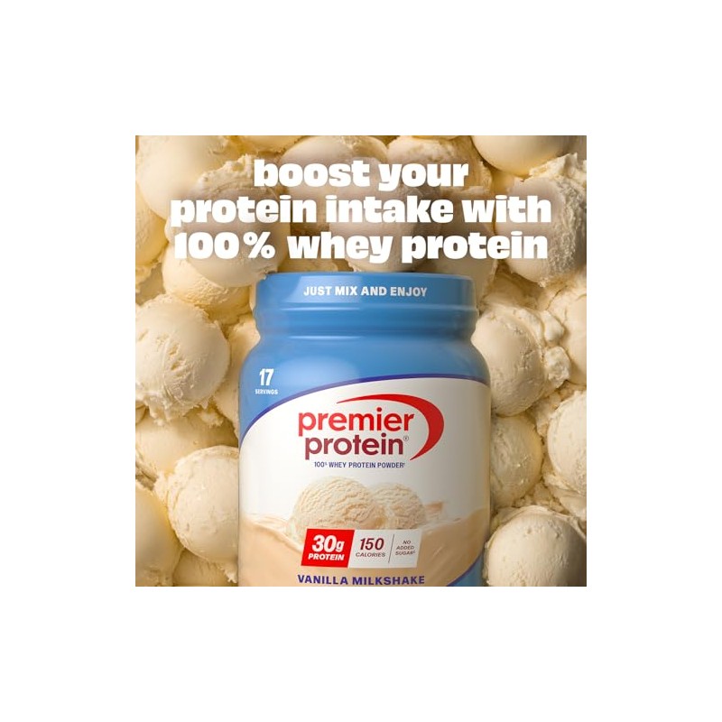 Premier Protein Whey Protein Powder, Vanilla, (28 oz)