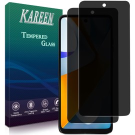 KAREEN 2 Pack Privacy Screen Protector for Motorola Moto G 5G (2024) Anti Spy Tempered Glass, Anti-Scratch, Bubble Free