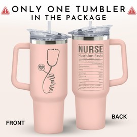 Nurse Gifts - Nurse Gifts for Women - Nurse Christmas Gifts, Nurse Appreciation Gifts - Gifts for Nurses, Nursing Gifts, Nurses Gifts, New Nurse Gifts - RN Nurse Gifts for Women - 40 Oz Pink Tumbler