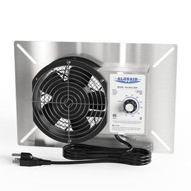 ALORAIR Stainless Steel Crawl Space Vent Fan - 260 CFM Air Out Ventilation Fan with Humidistat Dehumidistat, IP55 Rated Exhaust Fan with Isolation Mesh for Crawlspace Foundation Basements Garage Attic