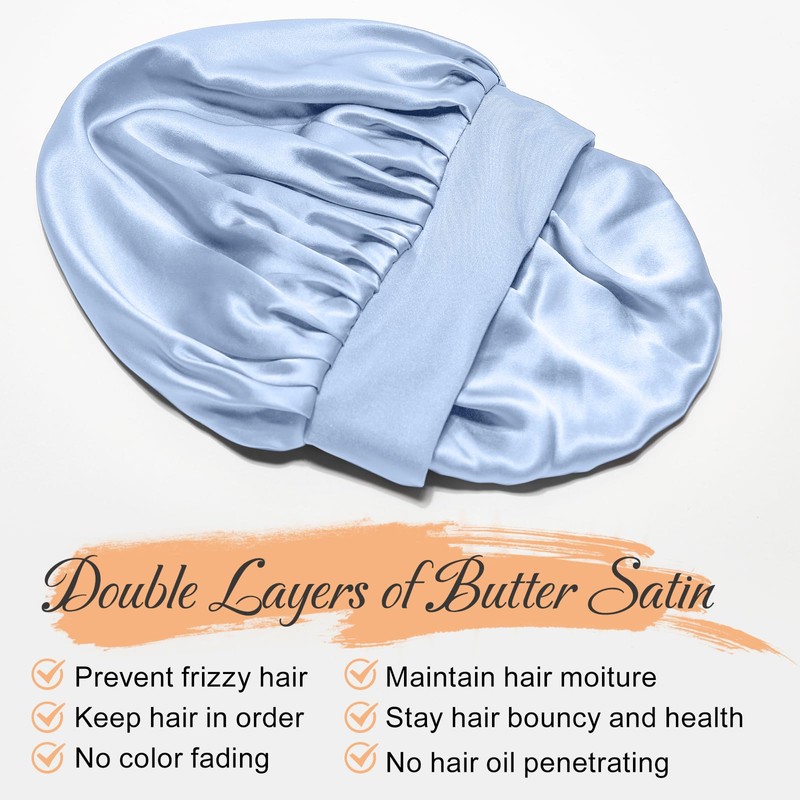 Desmend Silk Bonnet for Sleeping Silk Bonnet for Short Hair