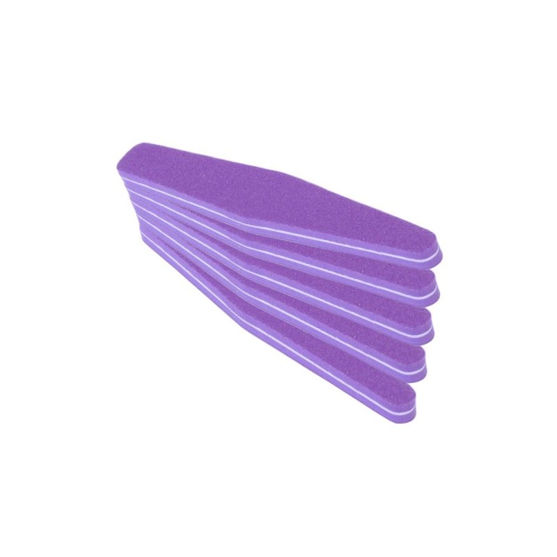 Pack of 5 Professional Buffer Files Superflex Trapezoidal Purple 120/120