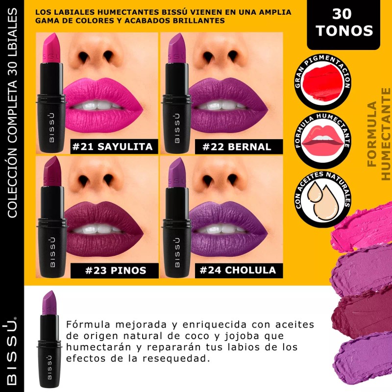 Bissú Kit 30 Labiales Bissu Humectantes Colección Completa Pack