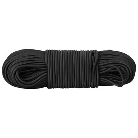 PRETEX Elastic Band Expander 3 mm x 30 m - Bungee Cord with Latex Core - Rubber Cord Expander Rope Can Be Cut to Size - Tension Rope Tarpaulin Rope 30 m Long - Bungee Cord - Black