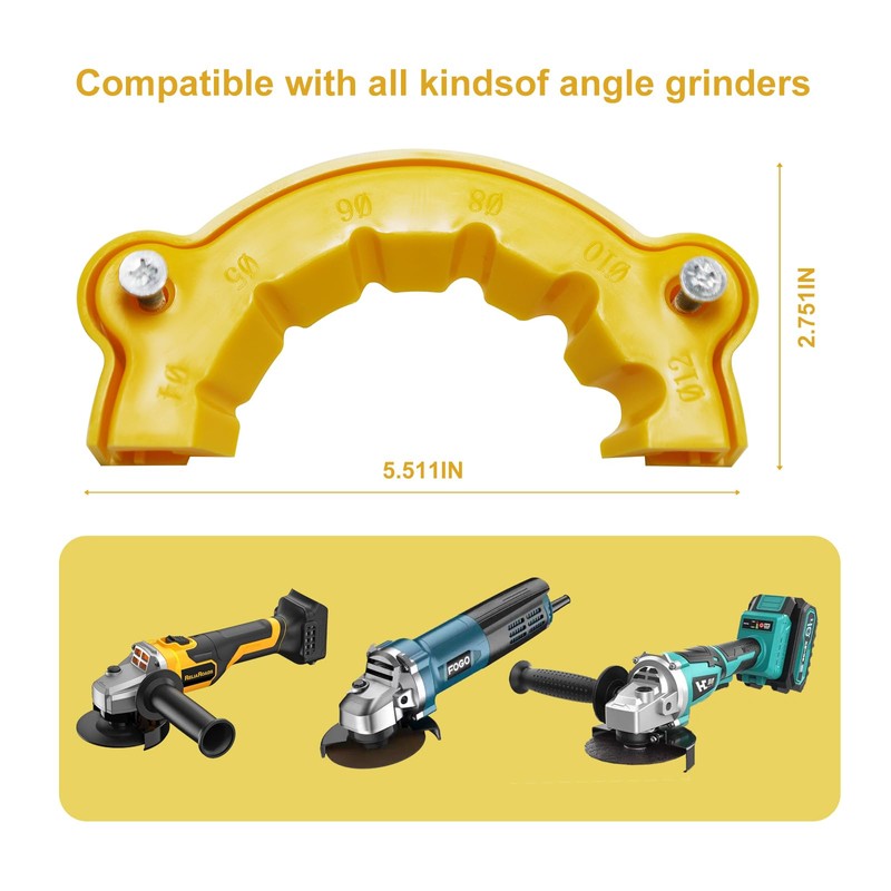 Drill Bit Sharpener Attachment Set, 2 Pack, Yellow Plastic, Multiple
