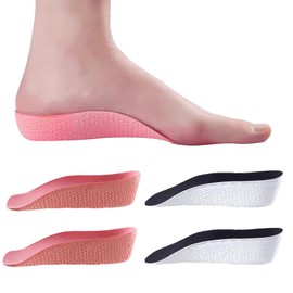 KASESSS 2 Pairs Height Increase Insoles, Invisible Height Insoles, 2.5cm Thick, Elastic Eva Heel Lifts Shoe Inserts Non-Slip Shoe Insoles Men and Women Height Increasing Insoles Shoe Lifts Replacement