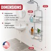 Better Houseware Aluminum Shower Caddy (Silver) + Soap Holder/Saver Set