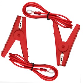 Electric Fence Jumper Leads Cable with Crocodile Clip, Electric Fence Connector for Fencing System(Pair: Red & Red)