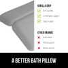 Gorilla Grip Bath Pillow for Tub, Improved Strong Suction Cups,