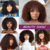 DÉBUT Glueless Bob Wigs Human Hair Short Curly Wigs with