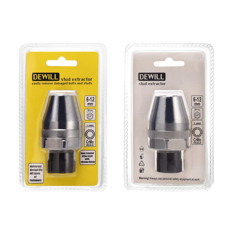 DEWILL Broken Bolt Remover, Stud Extractor Tool to Locks and
