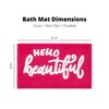 Hello Beautiful Bath Mat, 31.5 x 19.7 Inch Pink Washable