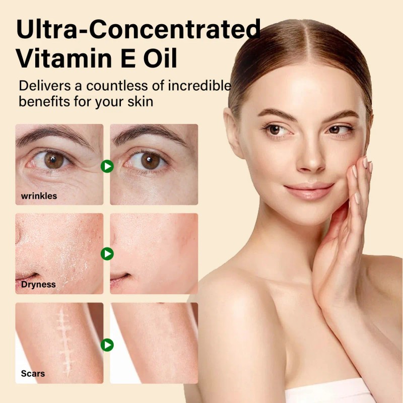 2pcs Aceite De Vitamina E Oil Para Cicatrices Y Cara