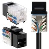 SATMAXIMUM RJ45 Cat5e Keystone Ethernet Wall Jack Punch Down UTP