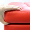 Magshion*Unfold Leather Storage Ottoman Bench Footstools Square (Red)