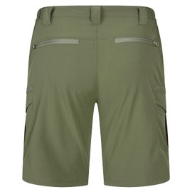 NAVEKULL Men's Work Cargo Shorts Quick Dry Waterproof Hiking Shorts Lightweigt Stretch Combat Shorts with Pockets Army Green