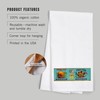 Lantern Press Tiger Lily Peach Label (100% Cotton Tea Towel,