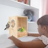 Parakeet Nesting Box Transparent Design, Natural Wood Bird Nest Breeding