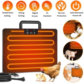 Chicken Coop Heater 200W Safe Radiant Space Heat Energy Chick Pet Cat Dog Warmer