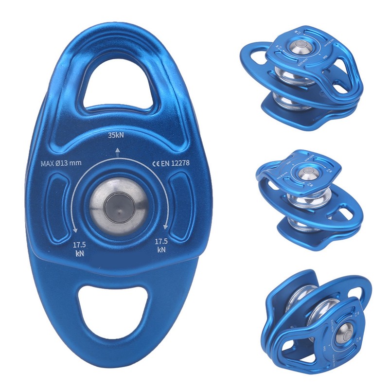 Outdoor Coaxial Movable Side Swing Double Pulley for Climbing Crossing