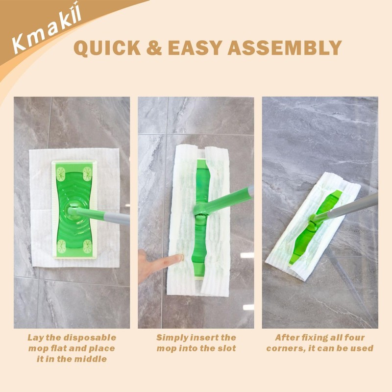 KMAKII Dry Dusting Cloths,Dry Sweeping Cloths,Dry Mop Refills Sweeper Disposable