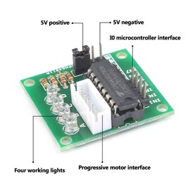 zalati 28BYJ-48 ULN2003 Set 5-Piece Kit 5V Stepper Motor with Drive Module Board for Arduino Motor