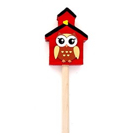 Wooden Pointer, AA-732SCHOWL24-24" Made in USA w/Wood School/Owl & red Rubber end Cap, Perfect for Smart Board Screen.