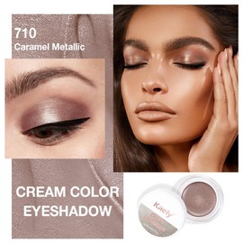 CAKAILA Single Cream Eye Shadow,Caramel Metallic Glitter Shimmer High Pigment Natural Monochrome Eyeshadow Palette,Waterproof,Blendable Long Lasting Naturing-Looking,Vegan & Cruelty-Free,710