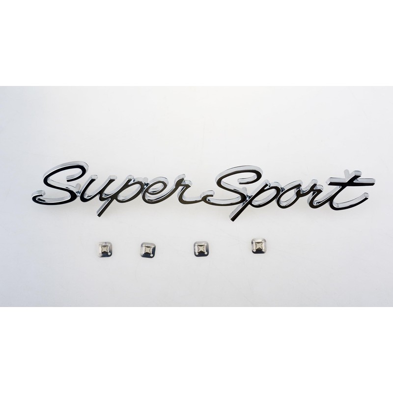 2Pc Super Sport Emblem Front 3D Badge Nameplate Letter Replacement