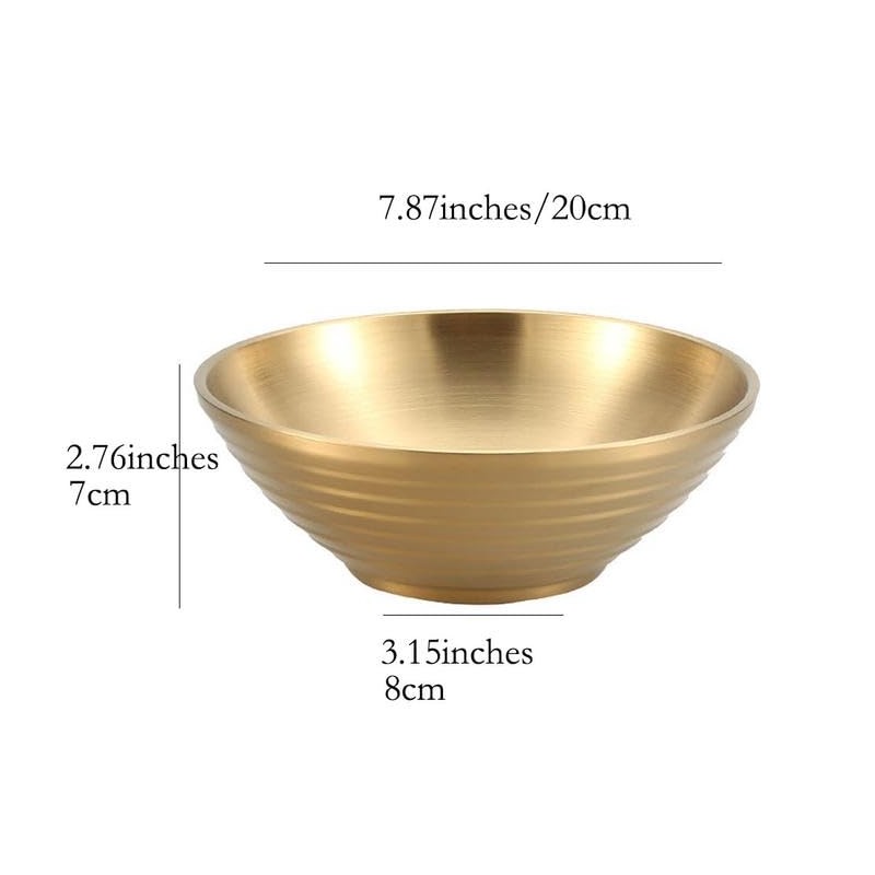 Mengbaobao Soup Bowls Ramen Bowls Set of 3 SUS304 Stainless