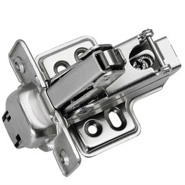 Bohaner 4 Pcs 165 Degree Kitchen Cabinet Hinges, Soft Close Cupboard Door Hinges, Folding Mute Cabinet Hinges with Fixing Screws, Full Overlay Wardrobe Doors Hinges (4Pcs)