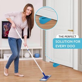 NiCola Door Stopper, 2Pack Cute Door Stop, Decorative Rubber Door Stops, Heavy Duty Sound deadening Door Stops for Home and Office (Blue)