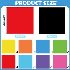 8 Pcs Magnetic Dry Erase Boards 10 Inch Colorful Square Dry Erase Multicolor Board Magnet for Whiteboard Tables Blackboard Teachers Students School Classroom Activity Planning Essential Supplies