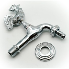 L'ARTISTICA F.LLI PERINCIOLI | Tap with Chrome-plated Tap Handle, Brass Tap for Column or Wall Fountain, 165 x 137 mm