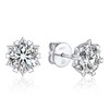MomentWish Moissanite Earrings, Women, 1-4 Carat (925 Silver), Single Diamond