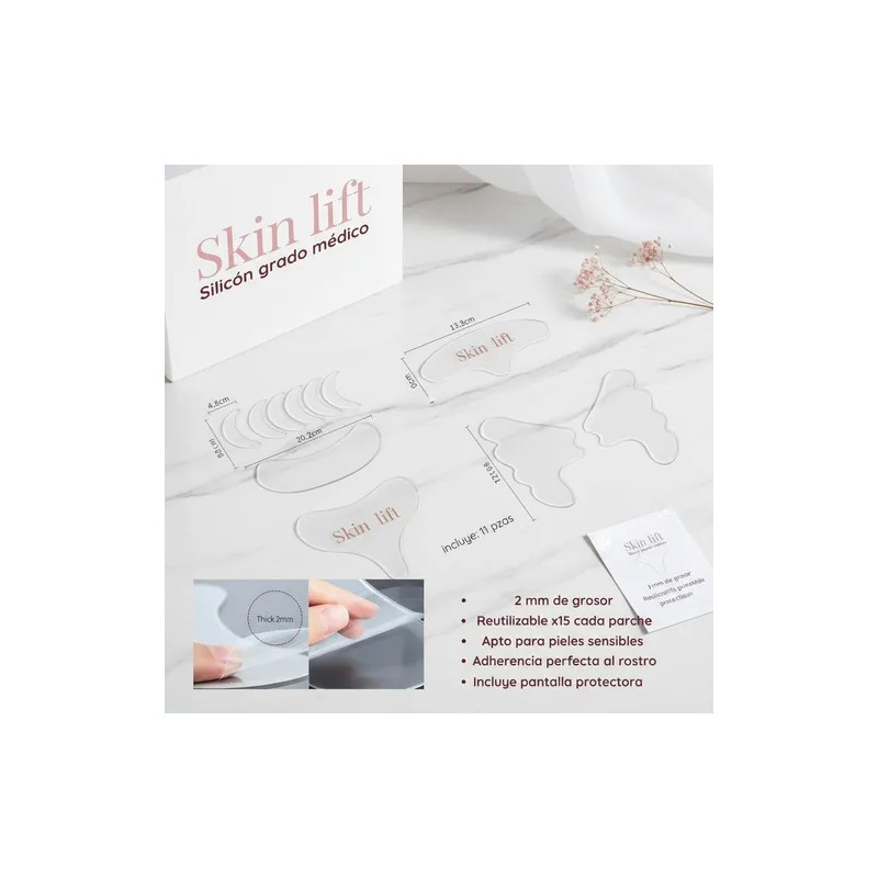 Parches Antiedad de Silicona Skin Lift Reutilizables Da y Noche