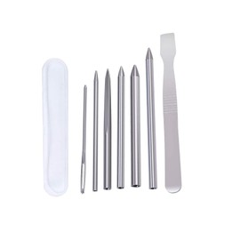 kingsea 7 Packs Umbrella Rope Pins Steel Material Paracord Needle Kit DIY Tool Bracelets Knitting Kit with Storage Bag for Bracelet Making