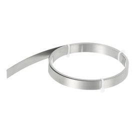 sourcing map Nichrome Flat Heater Wire 9.5ft(3meters) x0.2mmx10mm High Temp Wire for Heating Elements, DIY Craft, Black and Silver