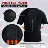 STONEKISS Men’s Chest Protective Shirts, Rib Protector Shirt with Zipper