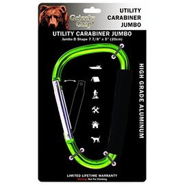 Grizzly Grip 20 cm (7 3/4" x 4 7/8") Jumbo Metallic Green Carabiner