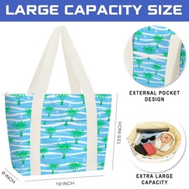 JIUWEIHU Beach Pool Bag And Wet Dry Bag Waterproof Sandproof Tree Beach Laundry Tote Bags for Swimsuits for Travel, Large Capacity Foldable for Women